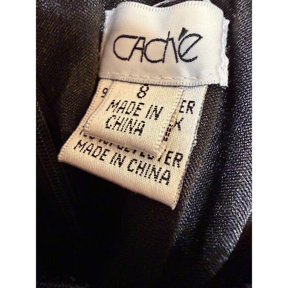 Cache Strapless Silver Shimmer Rouched Drs Sz 8 Festive Holiday Party Cocktail - Picture 5 of 7